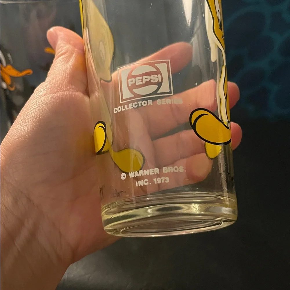 Set of 3 Vintage Warner Bros Pepsi Glass